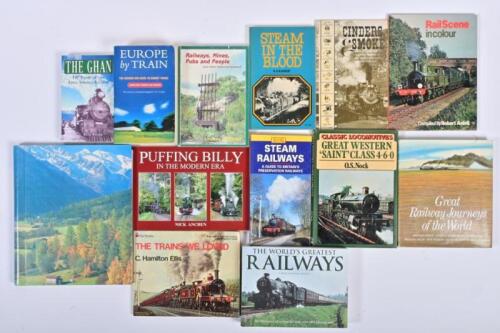 RAILWAYS: Thirteen books relating to railways and steam locomotives