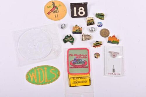 BADGES AND PINS: A collection of railway related badges and pins