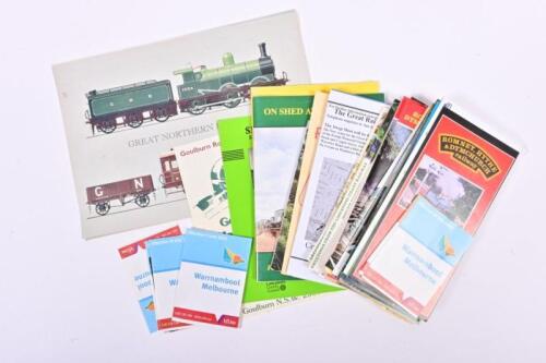 EPHEMERA: A collection of railway ephemera including timetables, museum pamphlets, swap meets etc.