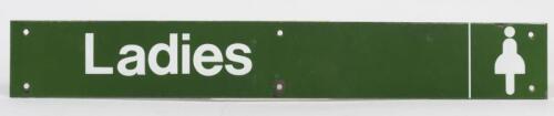 LADIES: An enamel sign for the 'Ladies' lavatories, 10 x 70cm&nbsp;