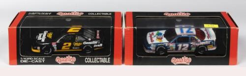 CHEVY & PONTIAC: Two NOS 1:34 scale Quartzo Chevy Lumina 2005 - Raybestos - Hut Strickland #12 & Pontiac Grand Prix Miller 2012 - Rusty Wallace #2