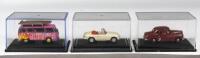 1:76 SCALE MODELS: Three NOS 1:76 scale Oxford Diecast Models including Volkswagen T1bus/ MGB/ Vauxhall Wyvern Morocco; in original perspex box