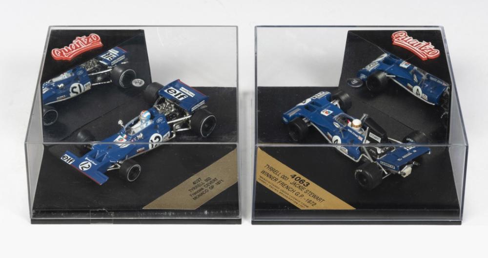 TYRELL: Two NOS 1:43 scale Quartzo Tyrell including a Tyrrell 002