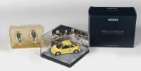 VOLKSWAGEN: A NOS Limited Edition 1:43 scale Vitesse Millennium Collection Volkswagen New Beetle 1999 & Two figurines with CoA