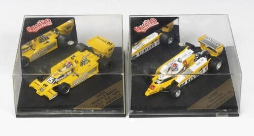 RENAULT: Two NOS 1:43 scale Quartzo Renault F1 - J.P Jabouille #15 including a RS01/2 - USA GP 1978 & RE23 - Winner Australian GP 1980