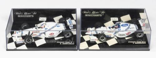 STEWARD - FORD: Two NOS 1:43 scale Minichamps Steward Ford including a SF1 - R.Barrichello #22 & SF-2 J.Magnusen #19
