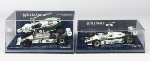 WILLIAMS F1: Two NOS 1:43 scale Williams F1 Team including a FW07 - A.Jones #27 1979 & FW08 - D.Daly #5 1982