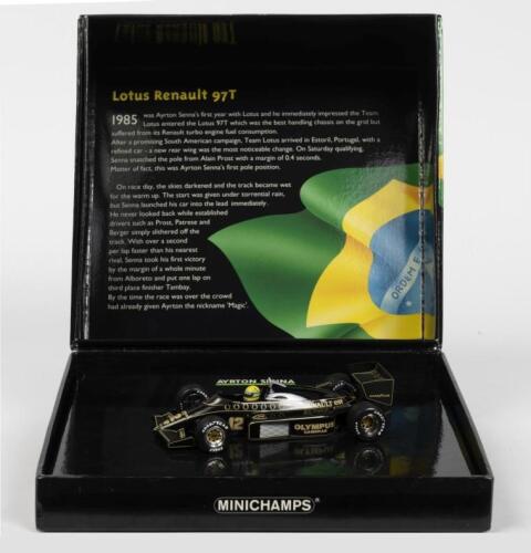 AYRTON SENNA: A NOS Limited Edition 1:43 scale Minichamps Ayrton Senna Collection Lotus Renault 97T #12 - Winner GP Portugal 1985