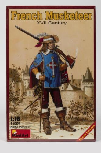 MINIART: A NOS Sealed 1:16 scale French Musketeer XVII Century model kit
