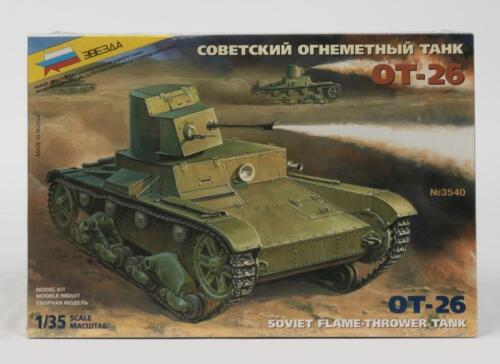 ZVEZDA: A NOS Sealed 1:35 scale Soviet Flamethrower Tank model kit