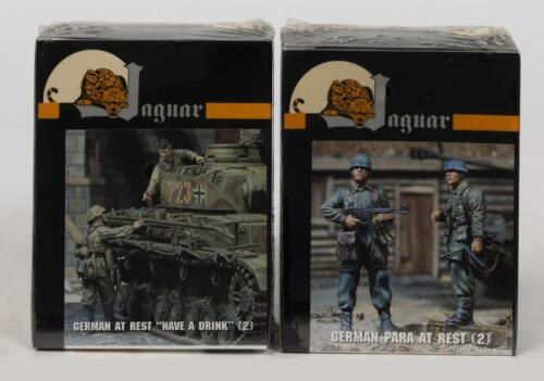 JAGUAR: Two NOS Sealed German at Rest resin figures