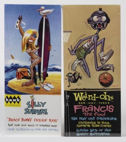 HAWK: Two NOS Sealed model kit Weird-ohs including 'Silly Surfer Beach Bunny Catchin Rays' & 'Francis the Foul'