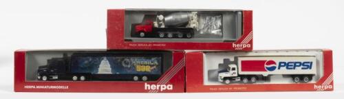 HERPA: Three NOS 1:87 scale Trucks