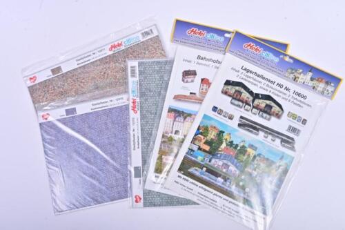 HEKI: A NOS group of five items including 3 pavement sheets and 2 building structures packs