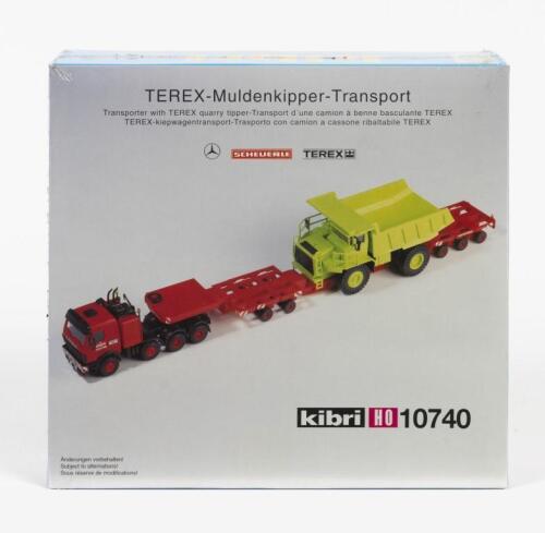 KIBRI: A NOS Sealed HO scale model rail Transporter with Terex quarry tipper