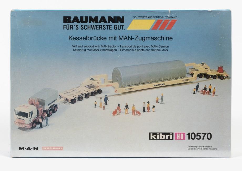 KIBRI: A NOS Sealed HO scale model rail VAT and Support MAN with tractor -  Price Estimate: $ - $