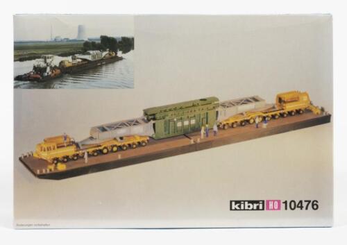 KIBRI: A NOS Sealed HO scale model rail Barge with figures included