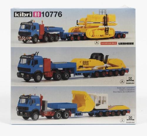 KIBRI: A NOS Sealed HO scale model rail Transport set including three Heavy Duty Cargo with load
