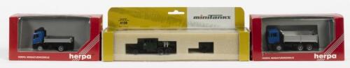 HERPA / MINITANKS: Three NOS HO scale model rail Trucks