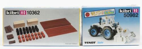KIBRI: Two NOS Sealed HO scale model rail items including a tractor & rail tracks