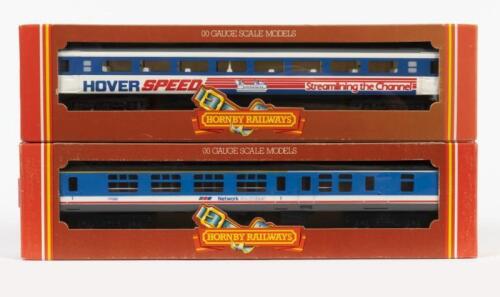 HORNBY: Two NOS 00 Gauge scale model rail coaches including a BR Mk.2 Brake Coach 'Network South East' & a Mk3a Open coach 'Overspeed'