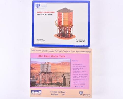 IHC: Two NOS Sealed HO scale model rail kits including a water tower & a old time water tank