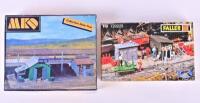 MKD / FALLER: Two NOS Sealed HO scale rail model kits including a small house with direction boards & coal merchant