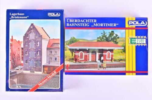 POLA: Two NOS Sealed HO scale model rail kits including a station 'Mortimer' & a Dutch building