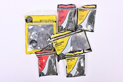 WOODLAND SCENICS: A NOS group of 6 packets including tree armatures and foliage