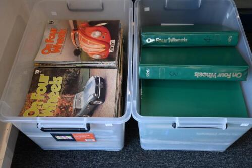 ON FOUR WHEELS: A large quantity of 'On Four Wheels' magazines
