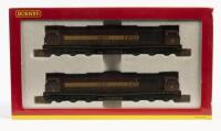 HORNBY: Two NOS 00 gauge scale model rail EWS Co-Co Diesel Electric Class 58 Multiple Working '58024 & 58037' Weathered Edition