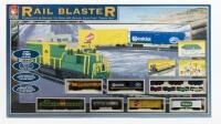 LIFE LIKE TRAINS: A NOS HO scale Electric train set including 56'x36' oval track, locomotive, freight cars,station kit, 23 pages book