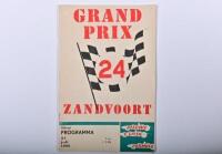 BRABHAM: A superb July 1966 'GRAND PRIX 24 - ZANDVOORT' Official Programme. Rear page signed by Sir Jack Brabham (race & 66 Championship won by Jack in Repco-Brabam BT19)