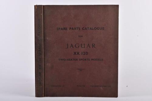 JAGUAR: An original XK120 spare parts catalogue, published October 1950, Publication J.8, appears complete, 100 pages