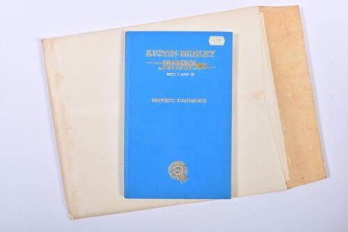 AUSTIN HEALEY: An original 1964 'AUSTIN-HEALEY 3000 MKS I AND II' DRIVER'S HANDBOOK (Part No.AKD 3915A), as issued by THE AUSTIN MOTOR CO.LTD. Superb