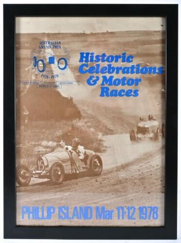 AGP: A advertising poster for the 1978 Australian Grand Prix being the Golden Jubilee event (1928-1978)