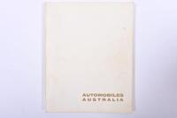 AUTOMOBILES AUSTRALIA: 'AUTOMOBILES AUSTRALIA' soft cover book