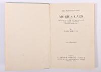 MORRIS: 'MORRIS CARS' hardcover book by T.B.D.SERVICE - 2