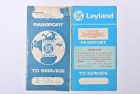 LEYLAND: Two Leyland 'PASSPORT TO SERVICE' booklets. Australian dealer stamps. Circa 1970's