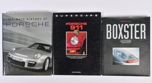 PORSCHE: Three hardcover books detailing Porsche and model history. PORSCHE' BOXSTER' by Clauspeter Becker, Jurgen Lewandowski, Herbert Volker
