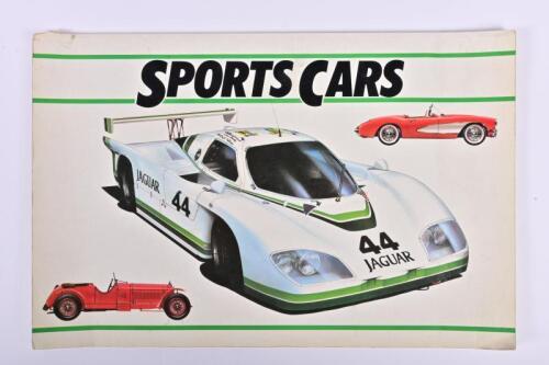 SPORTS CARS: 'SPORTS CARS' colour soft cover book. Text by David Hodges