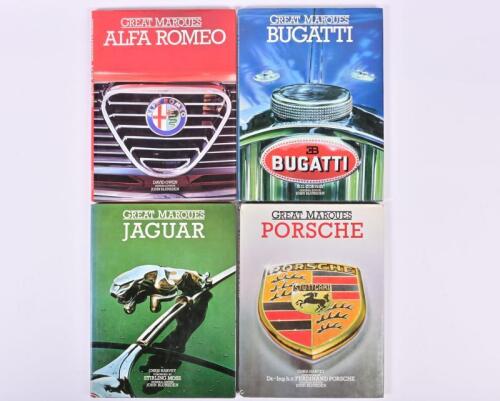 GREAT MARQUES: Four 'GREAT MARQUES' hardcover books. 'ALFA ROMEO', 'BUGATTI', 'JAGUAR' & 'PORSCHE' editions