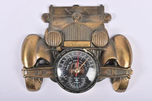MERCEDES-BENZ BAROMETER: A Tulip Brands Fancy Barometer as modelled on front of 1928 MERCEDES-BENZ 38/250 SS