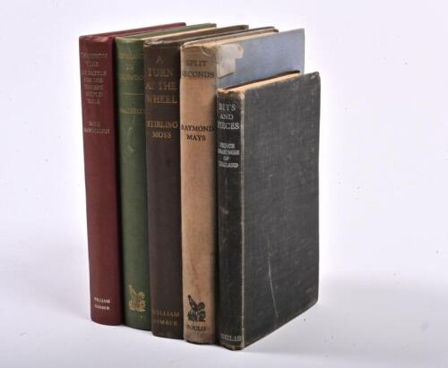 MOTOR RACING: Five period hardcover books detailing motor racing. 'BITS AND PIECES' by Prince Birabongse of Thailand