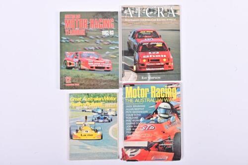 AUSTRALIAN MOTOR RACING: Four books detailing Australian motor racing. 'GREAT AUSTRALIAN MOTOR RACING PICTURES' soft cover book edited by Bryan Hanrahan
