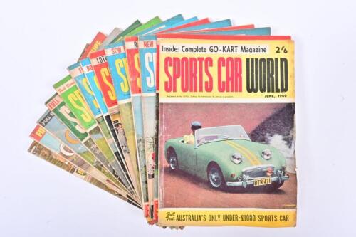SPORTS CAR WORLD: Ten editions of 'SPORTS CAR WORLD'. Ranging in years 1961 - 1974