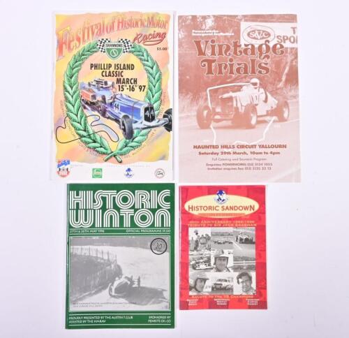 HISTORIC RACING: Four Official Programmes relating to Historic Racing. 'Festival of Historic Motor Racing - Phillip Island Classic March 15th-16th '97' Official Programme