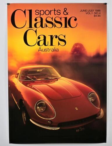 SPORTS & CLASSIC CARS AUSTRALIA: A 'Sports & Classic Cars Australia' promotional poster. Ferrari 275 GTB