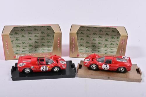 FERRARI: Two Brumm 1:43 scale Ferrari 330-P4 1967. BANDINI-AMON, 1000 KM MONZA Ferrari 330-P4