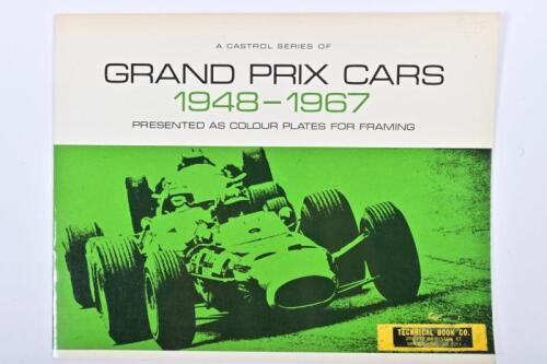 GRAND PRIX CARS: A 1962 Castrol Series of 'GRAND PRIX CARS 1948-1967 (PRESENTED AS COLOUR PLATES FOR FRAMING)' booklet. Superb